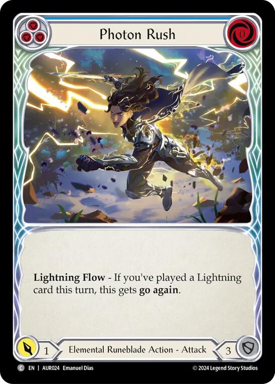 Flesh and Blood TCG | Photon Rush (Blue) [AUR024] (1st Strike) | The Nerd Merchant