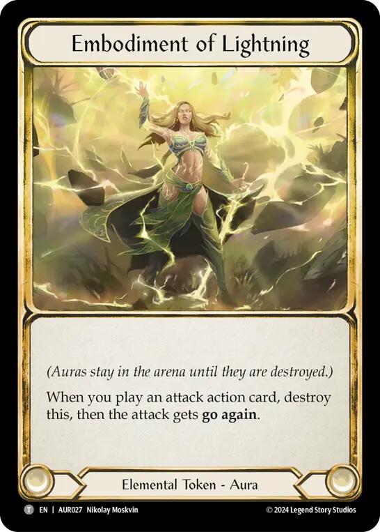 Flesh and Blood TCG | Embodiment of Lightning [AUR027] (1st Strike) | The Nerd Merchant