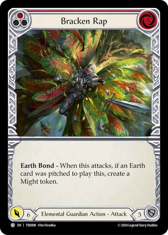 Flesh and Blood TCG | Bracken Rap (Red) [TER008] (1st Strike) | The Nerd Merchant