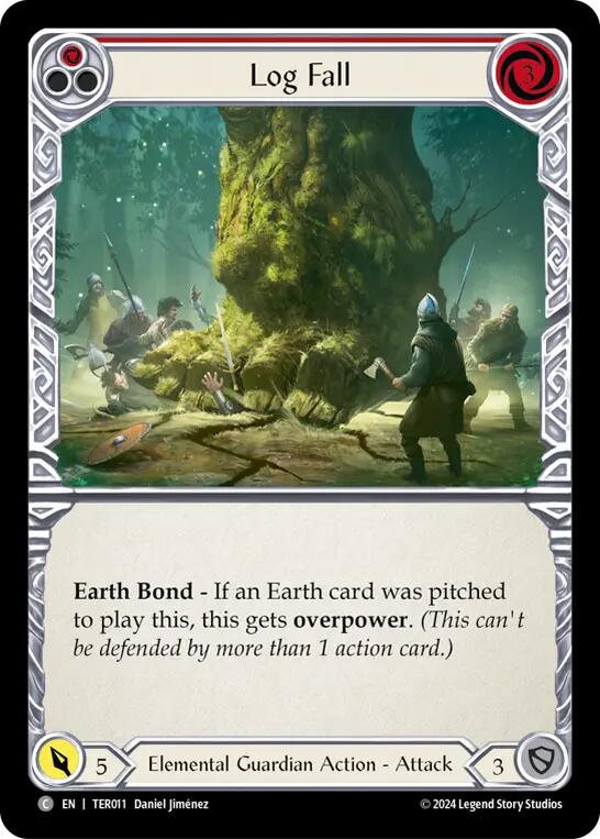 Flesh and Blood TCG | Log Fall (Red) [TER011] (1st Strike) | The Nerd Merchant