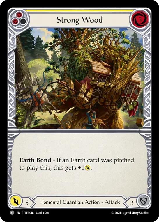 Flesh and Blood TCG | Strong Wood (Yellow) [TER016] (1st Strike) | The Nerd Merchant