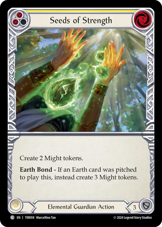 Flesh and Blood TCG | Seeds of Strength (Yellow) [TER018] (1st Strike) | The Nerd Merchant
