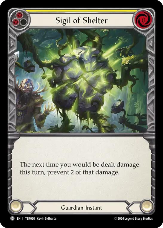 Flesh and Blood TCG | Sigil of Shelter (Yellow) [TER020] (1st Strike) | The Nerd Merchant