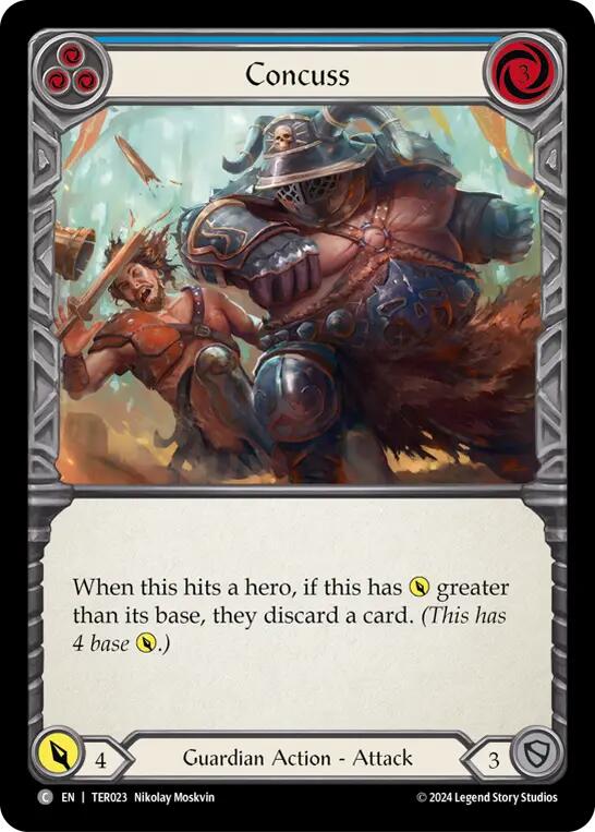 Flesh and Blood TCG | Concuss (Blue) [TER023] (1st Strike) | The Nerd Merchant