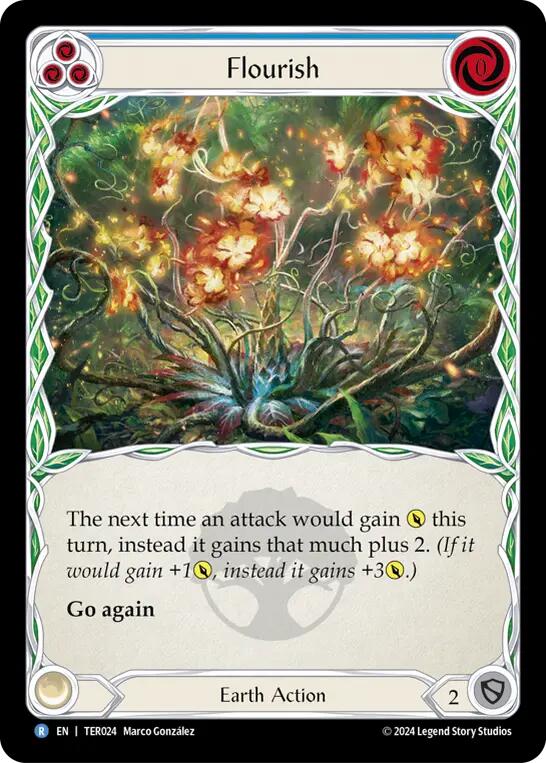 Flesh and Blood TCG | Flourish (Blue) [TER024] (1st Strike) | The Nerd Merchant
