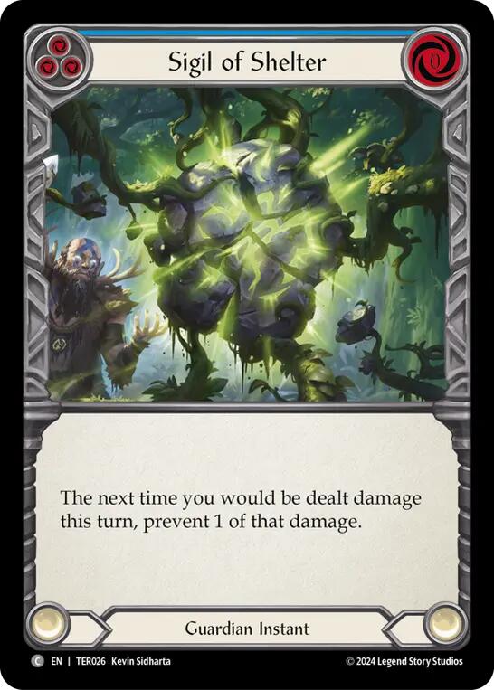 Flesh and Blood TCG | Sigil of Shelter (Blue) [TER026] (1st Strike) | The Nerd Merchant