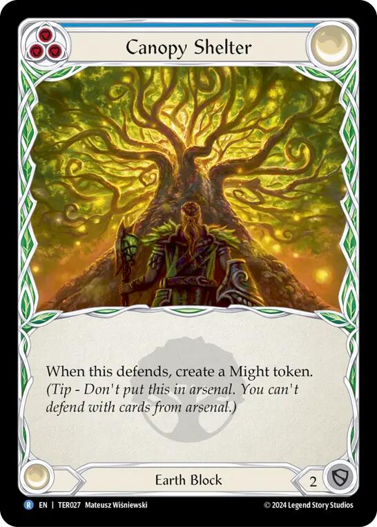 Flesh and Blood TCG | Canopy Shelter (Blue) [TER027] (1st Strike) | The Nerd Merchant
