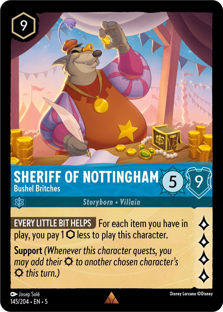 Lorcana | Sheriff of Nottingham - Bushel Britches (145/204) [Shimmering Skies] | The Nerd Merchant