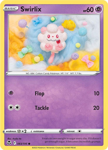 Pokemon | Swirlix (083/195) [Sword & Shield: Silver Tempest] | The Nerd Merchant