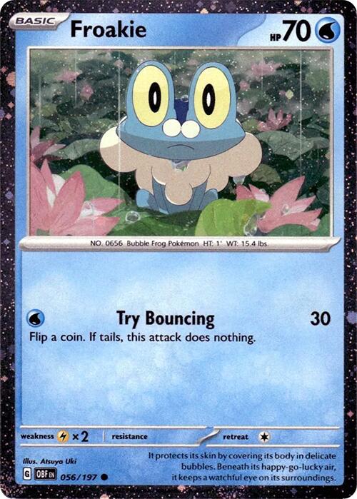 Pokemon | Froakie (056/197) (Cosmos Holo) [Scarlet & Violet: Obsidian Flames] | The Nerd Merchant