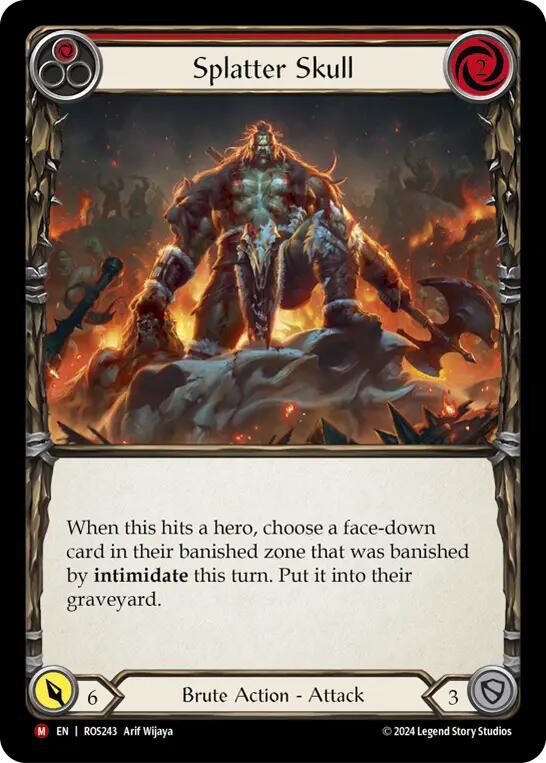 Flesh and Blood TCG | Splatter Skull [ROS243] (Rosetta)  Rainbow Foil | The Nerd Merchant