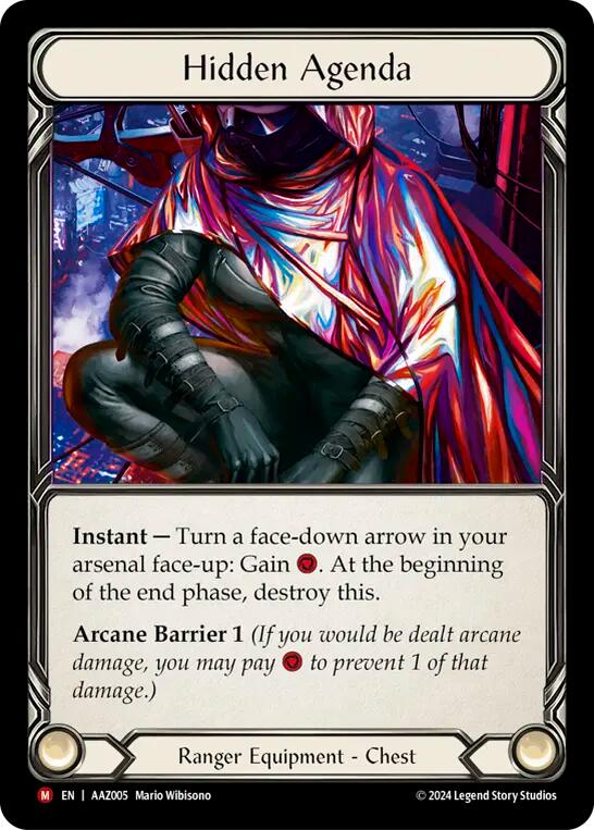 Flesh and Blood TCG | Hidden Agenda (Purple) [AAZ005] (Armory Deck: Azalea)  Rainbow Foil | The Nerd Merchant