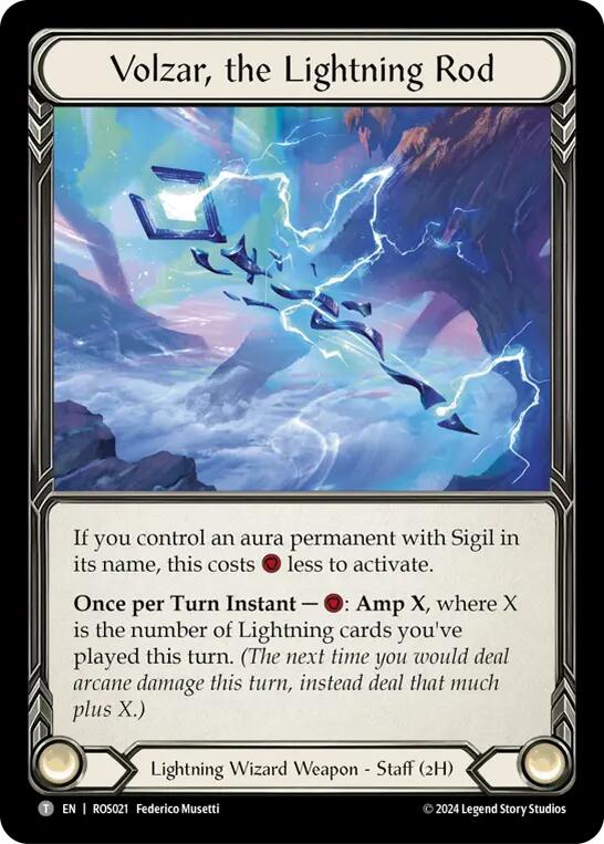 Flesh and Blood TCG | Volzar, the Lightning Rod [ROS021] (Rosetta) | The Nerd Merchant