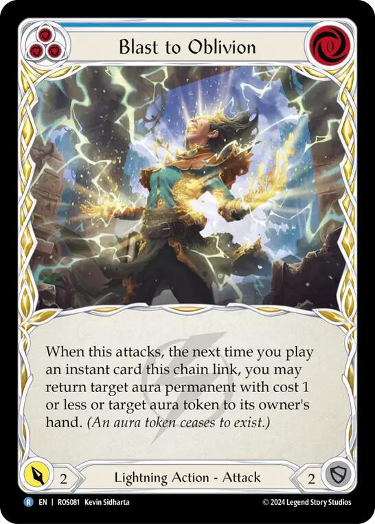 Flesh and Blood TCG | Blast to Oblivion (Blue) [ROS081] (Rosetta) | The Nerd Merchant