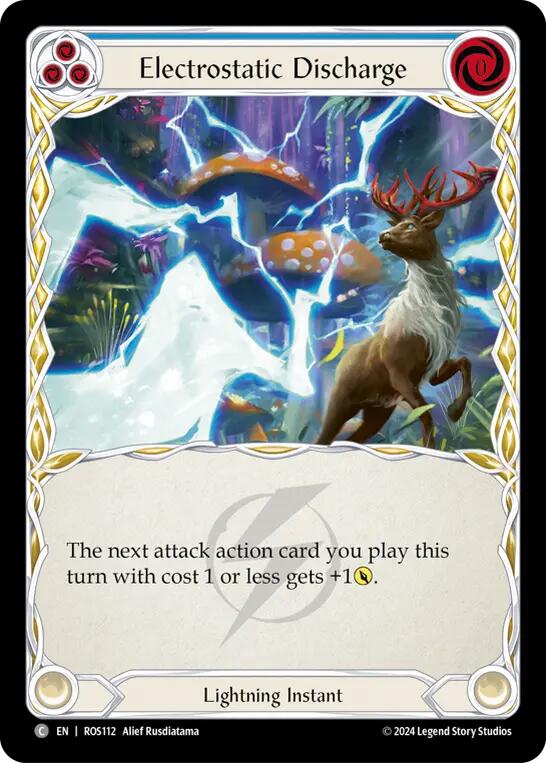 Flesh and Blood TCG | Electrostatic Discharge (Blue) [ROS112] (Rosetta)  Rainbow Foil | The Nerd Merchant