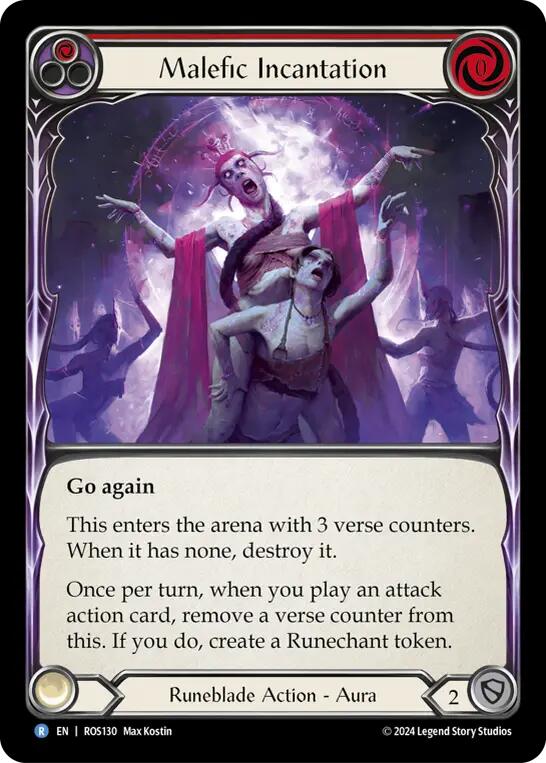 Flesh and Blood TCG | Malefic Incantation (Red) [ROS130] (Rosetta) | The Nerd Merchant