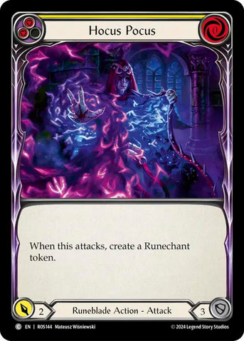 Flesh and Blood TCG | Hocus Pocus (Yellow) [ROS144] (Rosetta)  Rainbow Foil | The Nerd Merchant