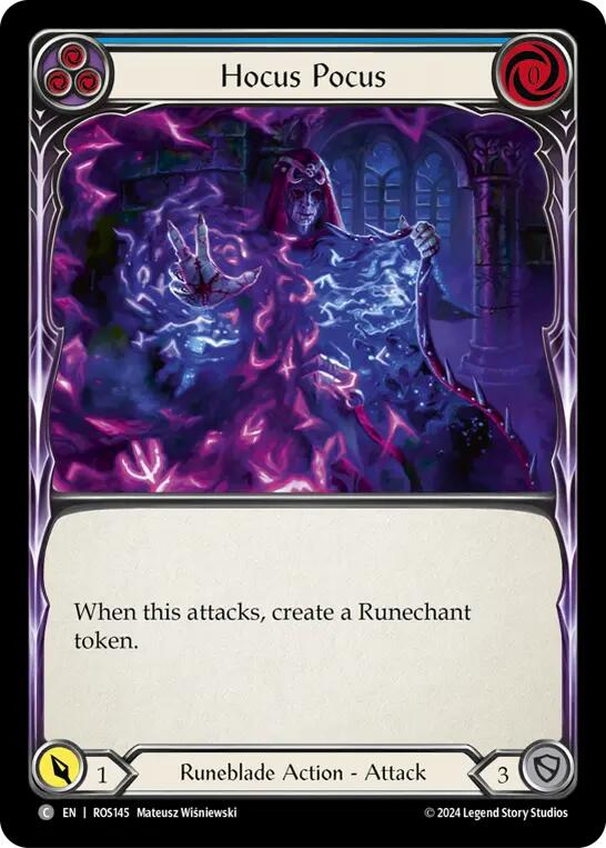 Flesh and Blood TCG | Hocus Pocus (Blue) [ROS145] (Rosetta)  Rainbow Foil | The Nerd Merchant