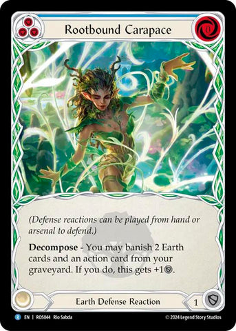 Flesh and Blood TCG | Rootbound Carapace (Blue) [ROS044] (Rosetta)  Rainbow Foil | The Nerd Merchant