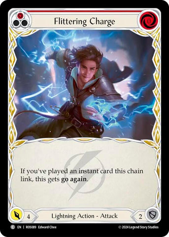 Flesh and Blood TCG | Flittering Charge (Red) [ROS089] (Rosetta) | The Nerd Merchant