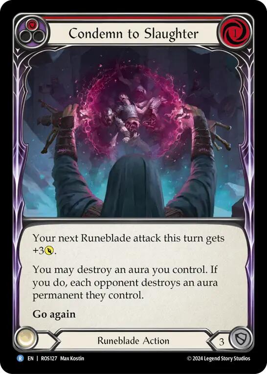 Flesh and Blood TCG | Condemn to Slaughter (Red) [ROS127] (Rosetta) | The Nerd Merchant