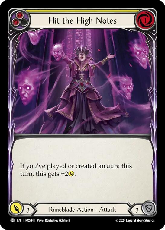 Flesh and Blood TCG | Hit the High Notes (Yellow) [ROS141] (Rosetta) | The Nerd Merchant