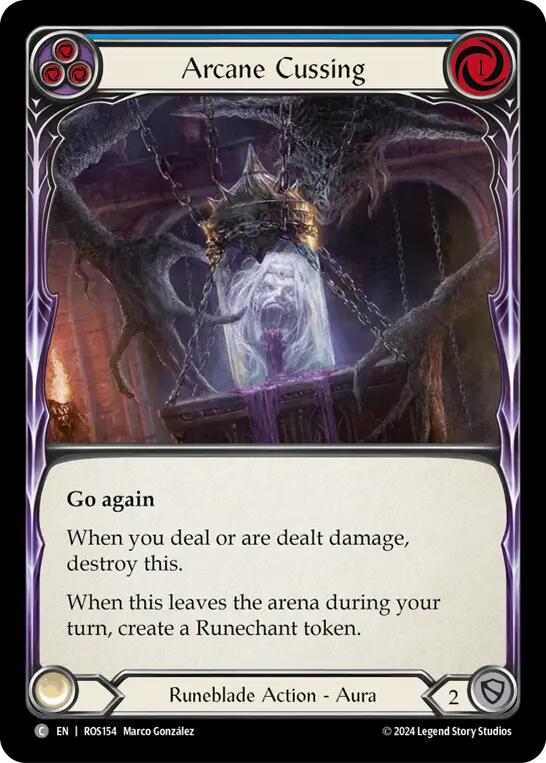 Flesh and Blood TCG | Arcane Cussing (Blue) [ROS154] (Rosetta) | The Nerd Merchant
