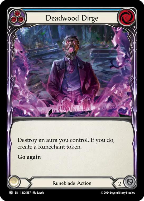 Flesh and Blood TCG | Deadwood Dirge (Blue) [ROS157] (Rosetta)  Rainbow Foil | The Nerd Merchant