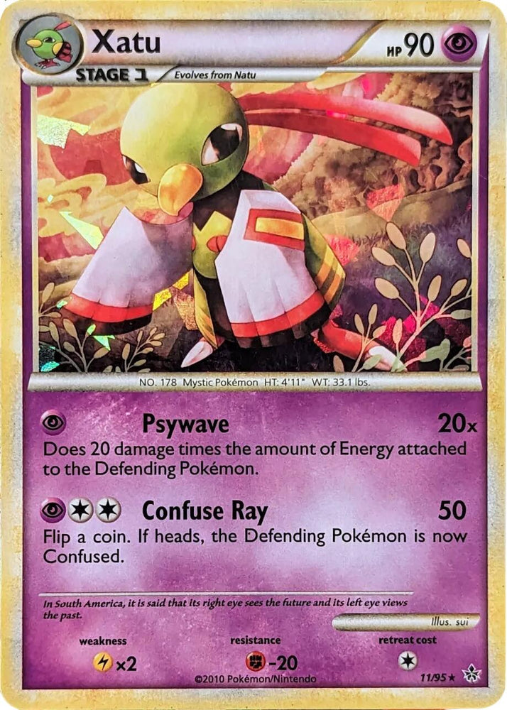 Pokemon | Xatu (11/95) (Cracked Ice Holo) [HeartGold & SoulSilver: Unleashed] | The Nerd Merchant