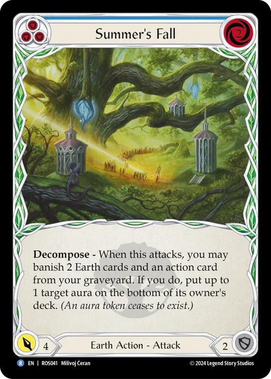 Flesh and Blood TCG | Summer's Fall (Blue) [ROS041] (Rosetta) | The Nerd Merchant