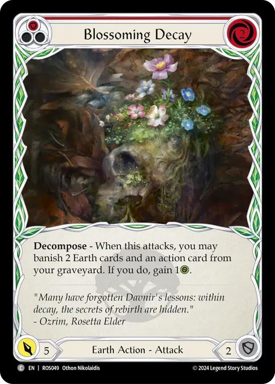 Flesh and Blood TCG | Blossoming Decay (Red) [ROS049] (Rosetta) | The Nerd Merchant