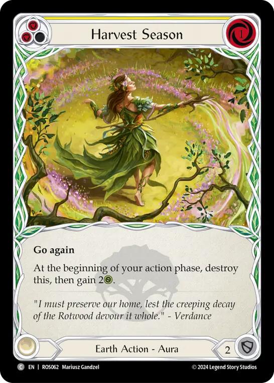 Flesh and Blood TCG | Harvest Season (Yellow) [ROS062] (Rosetta)  Rainbow Foil | The Nerd Merchant