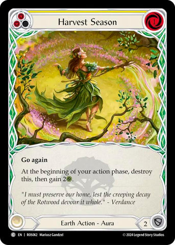 Flesh and Blood TCG | Harvest Season (Yellow) [ROS062] (Rosetta)  Rainbow Foil | The Nerd Merchant
