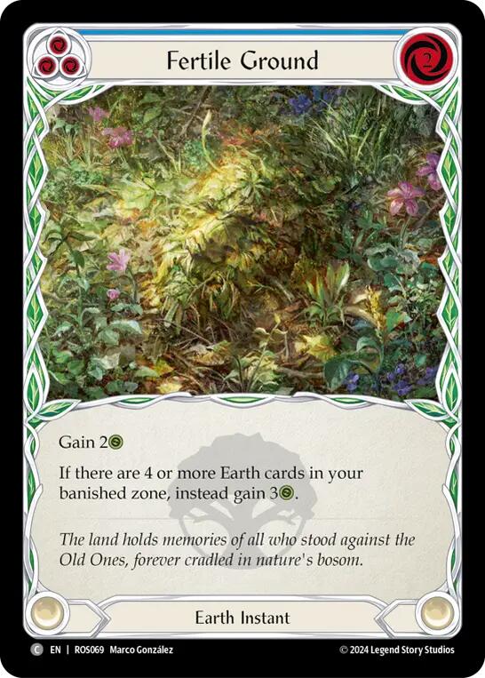 Flesh and Blood TCG | Fertile Ground (Blue) [ROS069] (Rosetta) | The Nerd Merchant