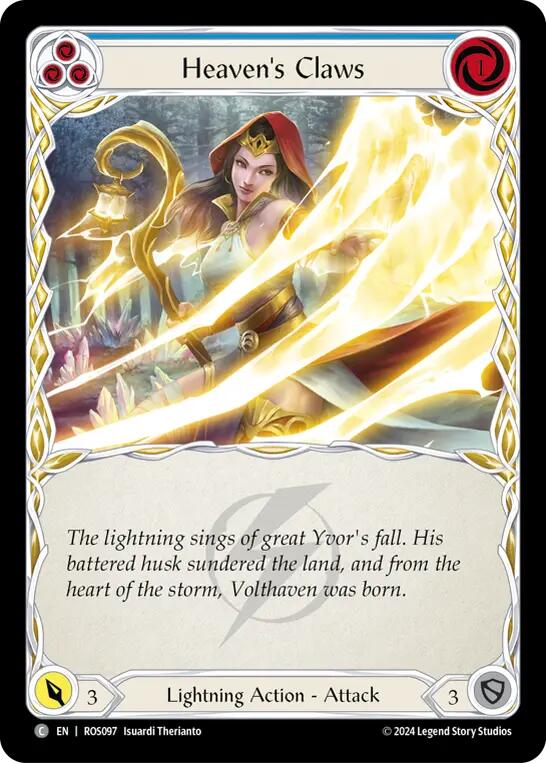 Flesh and Blood TCG | Heaven's Claws (Blue) [ROS097] (Rosetta) | The Nerd Merchant