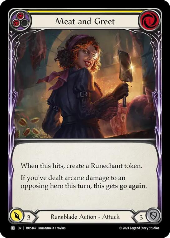 Flesh and Blood TCG | Meat and Greet (Yellow) [ROS147] (Rosetta) | The Nerd Merchant