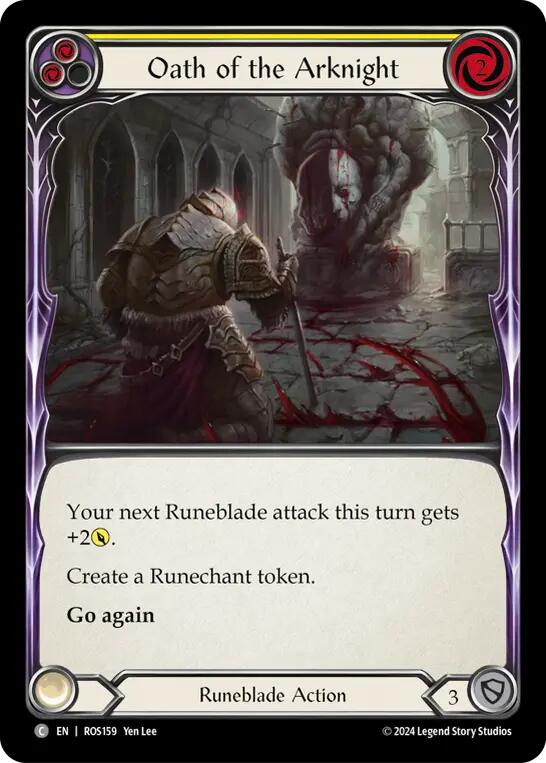 Flesh and Blood TCG | Oath of the Arknight (Yellow) [ROS159] (Rosetta) | The Nerd Merchant