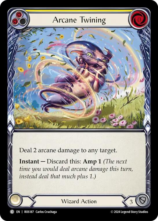 Flesh and Blood TCG | Arcane Twining (Yellow) [ROS187] (Rosetta) | The Nerd Merchant
