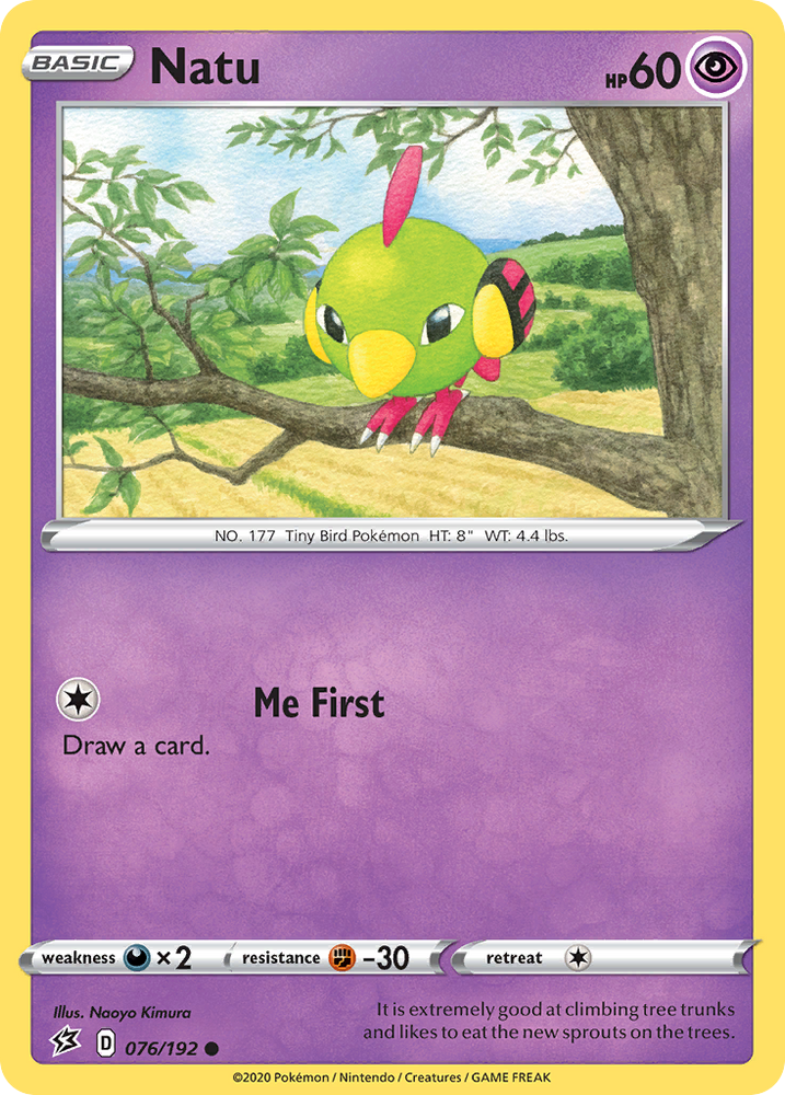 Pokemon | Natu (076/192) [Sword & Shield: Rebel Clash] | The Nerd Merchant