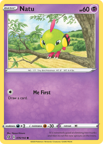 Pokemon | Natu (076/192) [Sword & Shield: Rebel Clash] | The Nerd Merchant