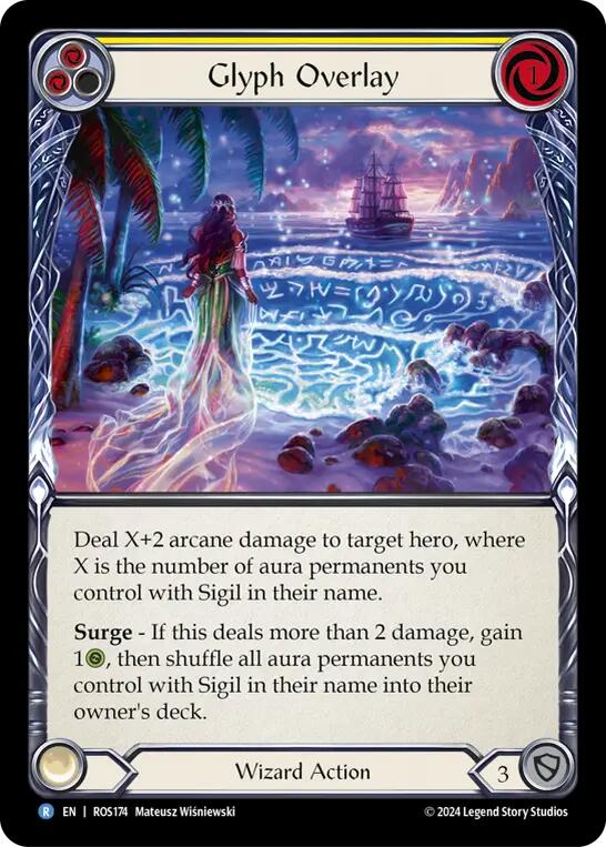 Flesh and Blood TCG | Glyph Overlay (Yellow) [ROS174] (Rosetta) | The Nerd Merchant