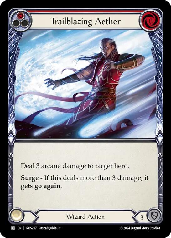 Flesh and Blood TCG | Trailblazing Aether (Red) [ROS207] (Rosetta) | The Nerd Merchant