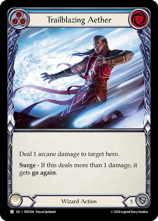 Flesh and Blood TCG | Trailblazing Aether (Blue) [ROS209] (Rosetta) | The Nerd Merchant