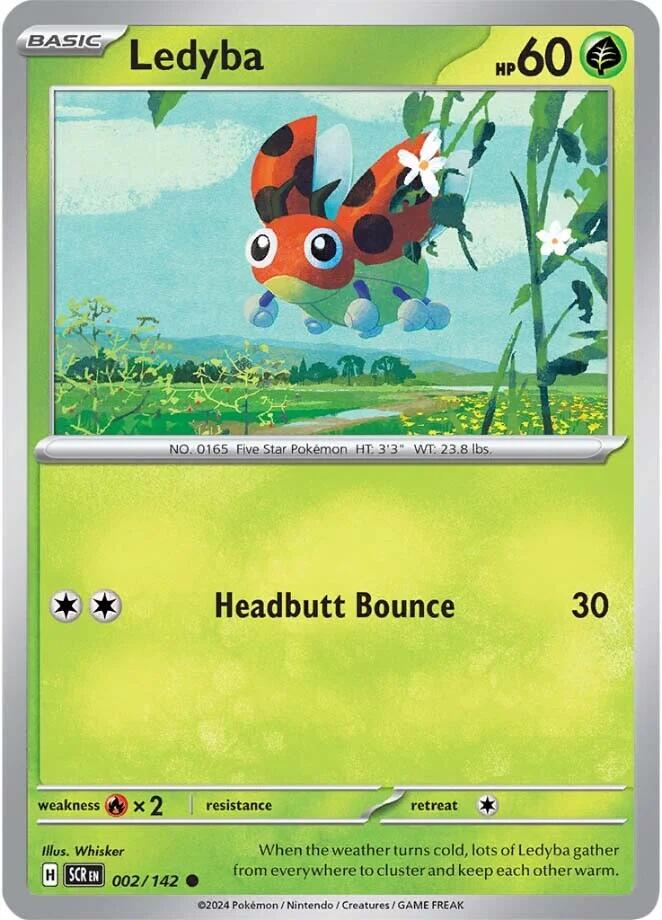Pokemon | Ledyba (002/142) [Scarlet & Violet: Stellar Crown] | The Nerd Merchant