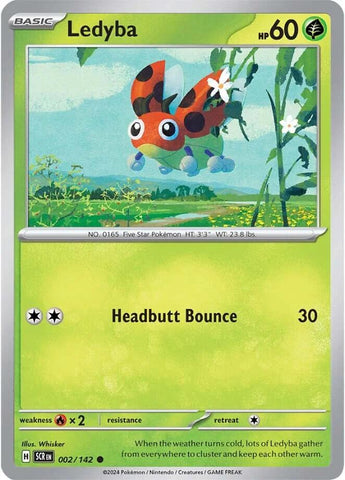 Pokemon | Ledyba (002/142) [Scarlet & Violet: Stellar Crown] | The Nerd Merchant