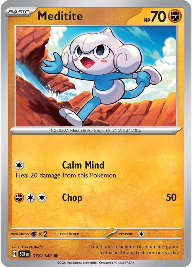 Pokemon | Meditite (078/142) [Scarlet & Violet: Stellar Crown] | The Nerd Merchant
