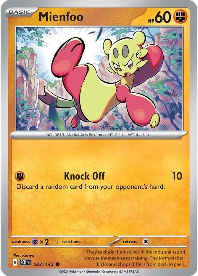 Pokemon | Mienfoo (083/142) [Scarlet & Violet: Stellar Crown] | The Nerd Merchant