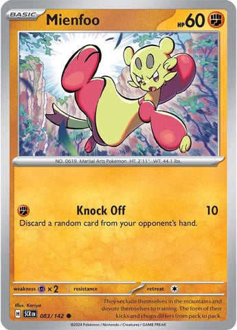 Pokemon | Mienfoo (083/142) [Scarlet & Violet: Stellar Crown] | The Nerd Merchant