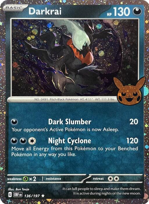 Pokemon | Darkrai (136/197) (Cosmos Holo) [Trick or Trade 2024] | The Nerd Merchant