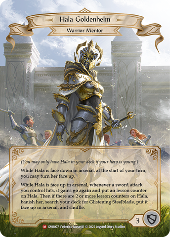 Flesh and Blood TCG | Hala Goldenhelm [DVR007] (Classic Battles: Rhinar vs Dorinthea) | The Nerd Merchant